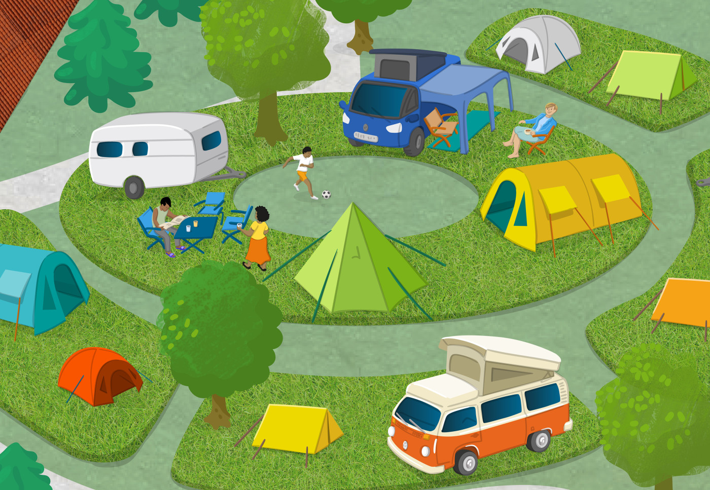 Illustration Campingplatz